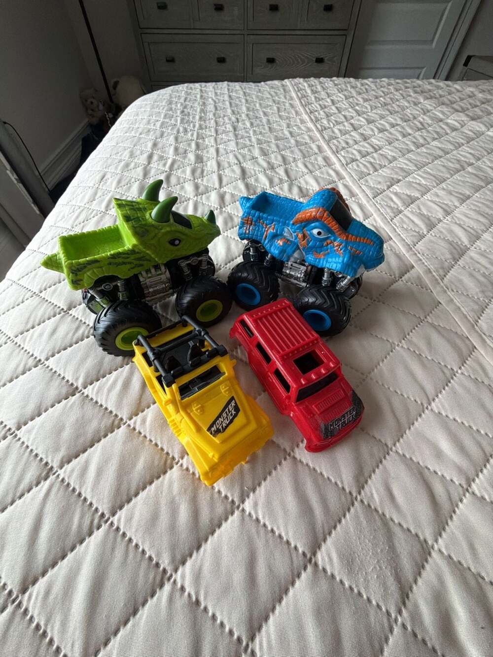 Kid Connection Dinosaur and Monster Truck 4-Piece Toy Set